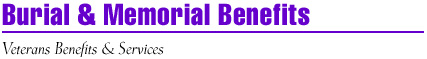 Burial & Memorial Benefits
