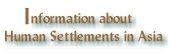 Information about human settlements in Asia