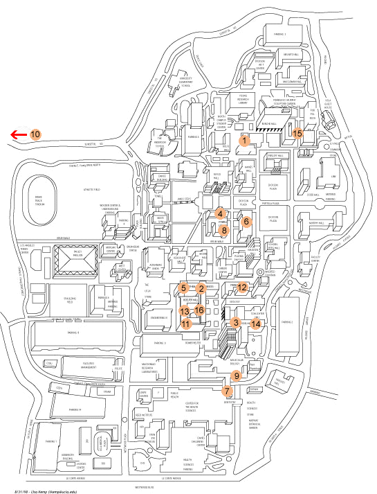 Campus Map w/ Lab's Highlighted